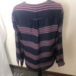 Banana Republic  dark blue polka dot sheer long sleeve blouse​ Photo 4