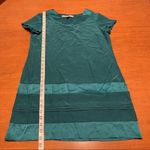What Goes Around Comes Around Short Sleeve Green Silk Dress M Photo 11