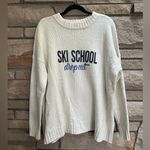 Aerie  Ski School Dropout Sweater Cream Medium Photo 1