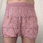 Hollister Women's Casual Tiered Floral Pink & White Skirt S SM Small Smocked Photo 0