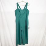 Gal Meets Glam Collection Nicole Sweetheart Square Neck Jumpsuit Green Wide Leg Photo 2