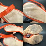 Kate Spade NY “Etta” Orange Patent Leather Block Heel Strappy Sandals Size 6.5 B Photo 12