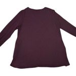 Dana Buchman Womens L Burgundy Long Sleeve‎ V-Neck Blouse Minimalist Office Business Casual Photo 1