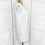 Alexia Admor  Lace Front Bell Sleeve Sheath Dress Small Ivory‎ White Half Sleeve Photo 2