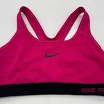 Nike Pro Racerback Sports Bra Bright Pink/Black Dri-Fit Wireless Womens Medium M Photo 0