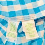 Lilly Pulitzer Sarafina Short Sleeve Crinkle Gingham V-Neck Top Size 4 NEW Photo 6