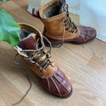 Frye Veronica 100% Leather Fur Sherling Winter Snow Duck Boots Photo 2