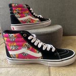 Vans NWOT High-Top Sneakers, Pink and Black Flame Dice, men’s 7.5 women’s 9 Photo 2