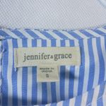 Jennifer Grace Jennifer & Grace Blue Stripe Ruffle Sleeve Top Size S Photo 3