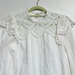 AEOM White Eyelet Lace Blouse Sz S Photo 1