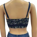 Lucky Brand  Blue Floral Pullover Lounge Bra Not Padded Womens Large Photo 5