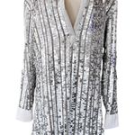 Retrofete Sequin Mini Dress Silver White Size Small NWT Photo 0