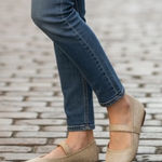 Aerosoles NWT Aerosols Comfortable Women's Mary Jane Flats in Gold Metallic Knit Fabric Photo 0