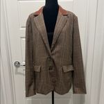Steve Madden Oversize  Tan Plaid Women's Blazer Photo 7