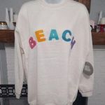 No Comment NEW  Cream Beach Sweatshirt Photo 0