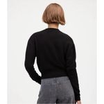 Madewell NWT  Alpaca-Blend Mockneck Puff Sleeve Sweater Black Photo 5
