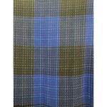 Vintage OOAK plaid double breasted pleated blue white dress small Photo 6