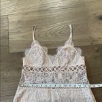 Victoria's Secret Victoria Secret's Dream Angels Blush Pink Shimmer Lace Slip Dress Size Small Photo 3