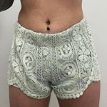 Altar'd State Altar’d State Pastel Green Crochet Shorts Photo 0