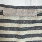 Cut Loose Tunic Top Womens Large Gray Striped Cotton Linen Long Sleeve Sharkbite Photo 6