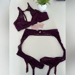 Savage X Fenty Purple Lingerie Set (Bra and Garter Belt) Size 1X (XL) Photo 3