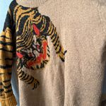 H&M Women's Tan Tiger Print Sweater size M Photo 4