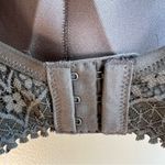 Aerie NWT Floral Lace Bralette Wireless Bra Charcoal Gray Size Medium Photo 4