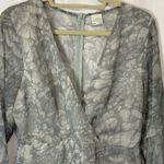 Selfie Leslie Kerry Layered Balloon Sleeve Mini Dress Gray Sheer Ruffle Size XL Photo 4