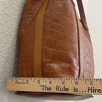Brahmin Vintage  Brown Embossed Croc Leather Medium Tote Shoulder Bag Photo 10