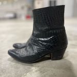 Raphael de la Forre Vintage Black Leather Western Dress Boots Size 8M Spain Photo 3