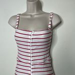 Reformation Nellie Red Striped Rib Mini Dress sz S Photo 2