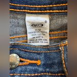 Vintage ‘90s Gitano Dark Denim 100% Cotton Contrast Stitch Knee Length Skirt Blue Photo 6