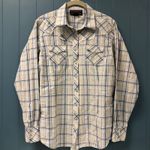 Ariat Women’s Western Snap Button Up Western Shirt Size L Plaid Yellow Blue Photo 0