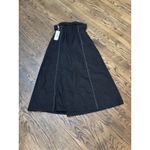 Mon Renn Winslow Midi Dress Linen Strapless Black Minimalistic Women Size‎ M/10 Size M Photo 11