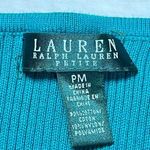 Ralph Lauren Petite Striped Sweater Ribbed Knit Green Black White Gold Buttons Photo 1