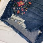 American Eagle  Outfitters High Waist Denim Shorts with Floral Embroidery Photo 5