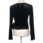 Planet Gold NWOT Black Velvet Faux Wrap Top Blouse Photo 2