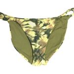 Aerie  Bikini Bottom Ruffle Tie Dye Olive Green Yellow S Photo 0