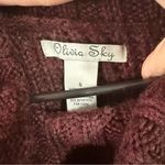 Olivia Sky  Burgundy Sweater with Cowl Neck Photo 2