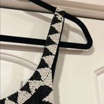 ZARA Black Maxi flowing Grecian Dress medium with beaded straps. Never worn Photo 3