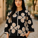 Chico's NWOT  Chico’s Cotton Floral Cardigan Jacket Photo 0