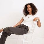 Madewell NWT Griff Pull-On Tapered Fatigue Grey Cargo Pants Size 25 Photo 0