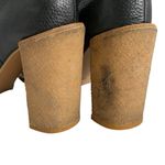 See By Chloe Keira Leather Crepe Block Heel Zip Booties Women’s 38.5 Spring Black Size 7.5 Photo 4