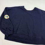 Anthropologie Gola X Pass Back Sweatshirt The Summit Navy Blue Patch Logo Crew Photo 4