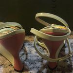 Gucci 95mm Regent Leather Wedge Sandal size 38.5 Photo 5