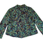 Vintage Kaktus Wearable Art Button Front Jacket Maximalist Women's Size XL Black Photo 0