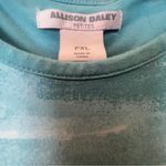 Allison Daley  Parisian Scene Tee - Teal and Multicolor Photo 2