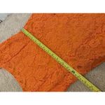 Trixxi Italian Designer Emanuela Beghelli By Beghi Orange Lace Mini Dress Bodycon Style Photo 9