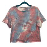indigo. Tie Dye Cropped Tee Shirt Photo 0