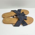 None Slide‎ Flat Women's Gray Sandals Size 8 Photo 3